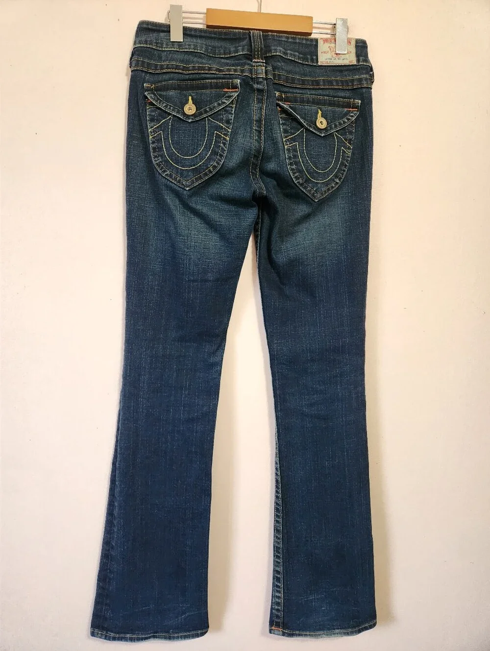 True Religion Becky Bootcut Jeans Size 29 Contrast Stitch Flap Pocket Y2K - Picture 3 of 11
